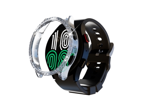 Caja de reloj con pieza hueca de diamante para Samsung Galaxy Watch5 de 40 mm (transparente)