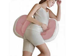 Almohada Ajustable Para Embarazadas Henten Home, De Forro Polar Transpirable Y Cómodo, Rosa