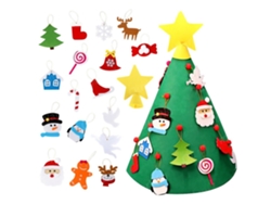Árbol De Navidad 3d De Fieltro Para Armar Con Adornos Colgantes - Regalo De Navidad Para Niños - Decoración Navideña