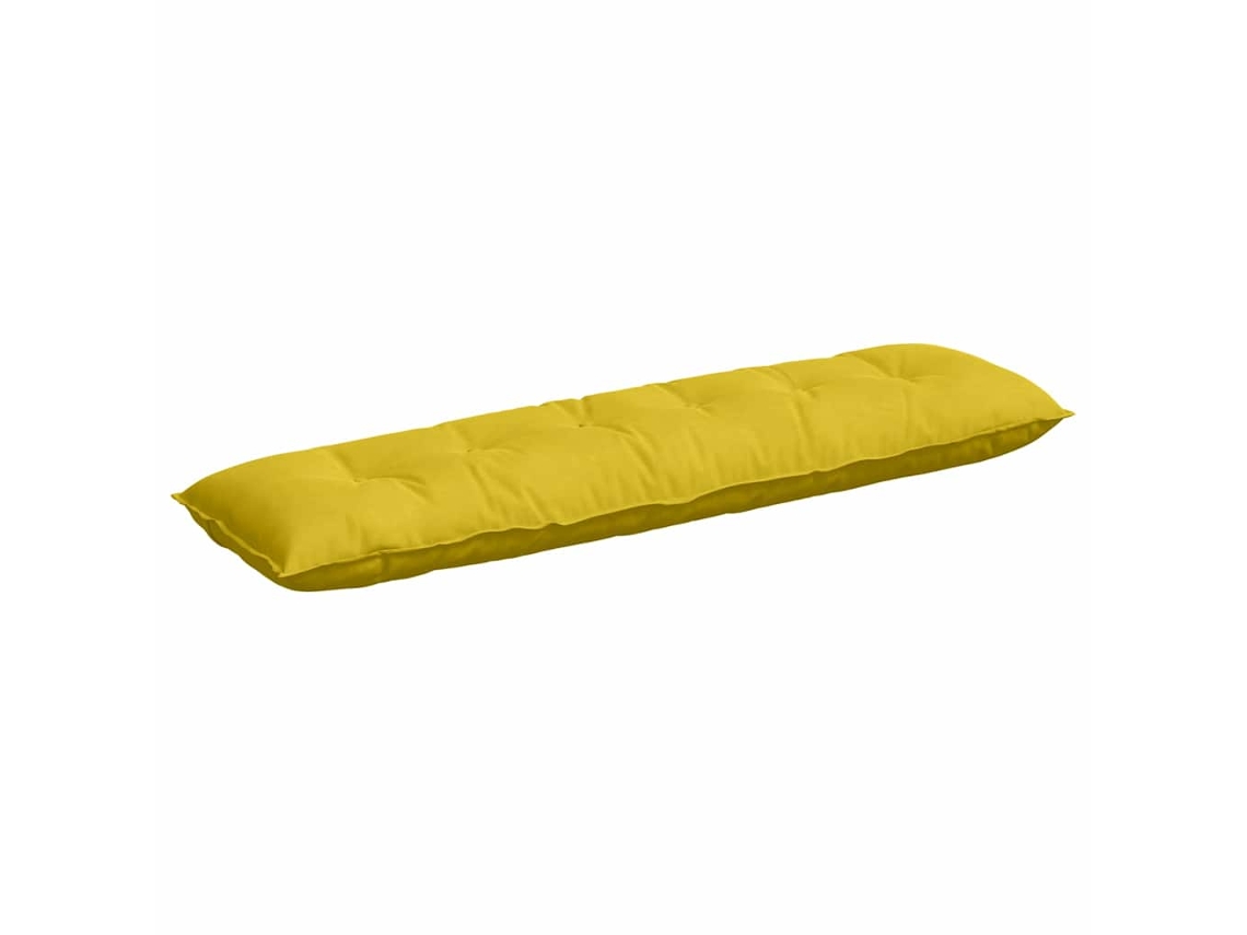 Cojín De Espalda Amarillo 180 X 50 Cm Tela De Pana