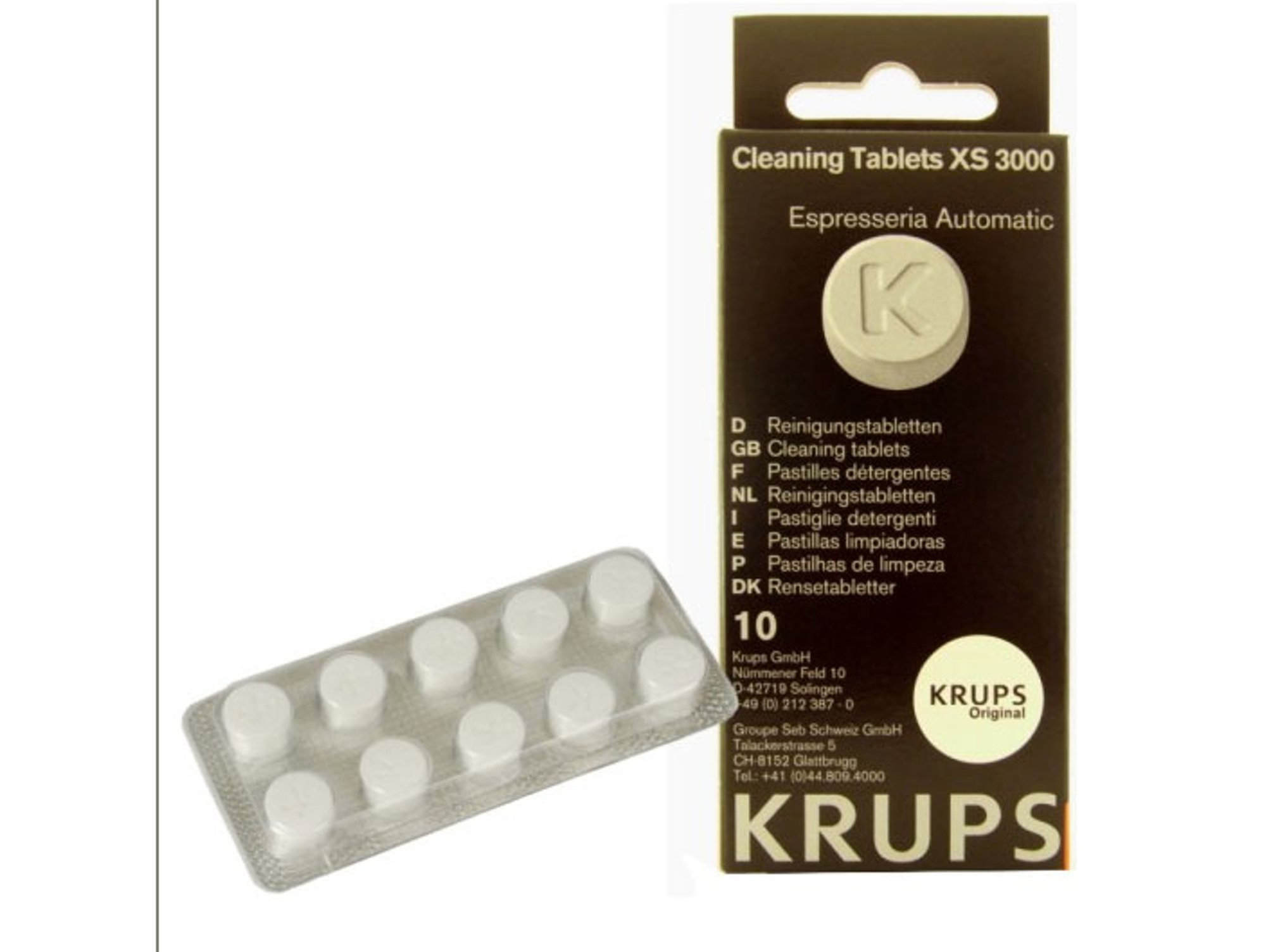 Pastillas de limpieza para cafetera KRUPS XS300010