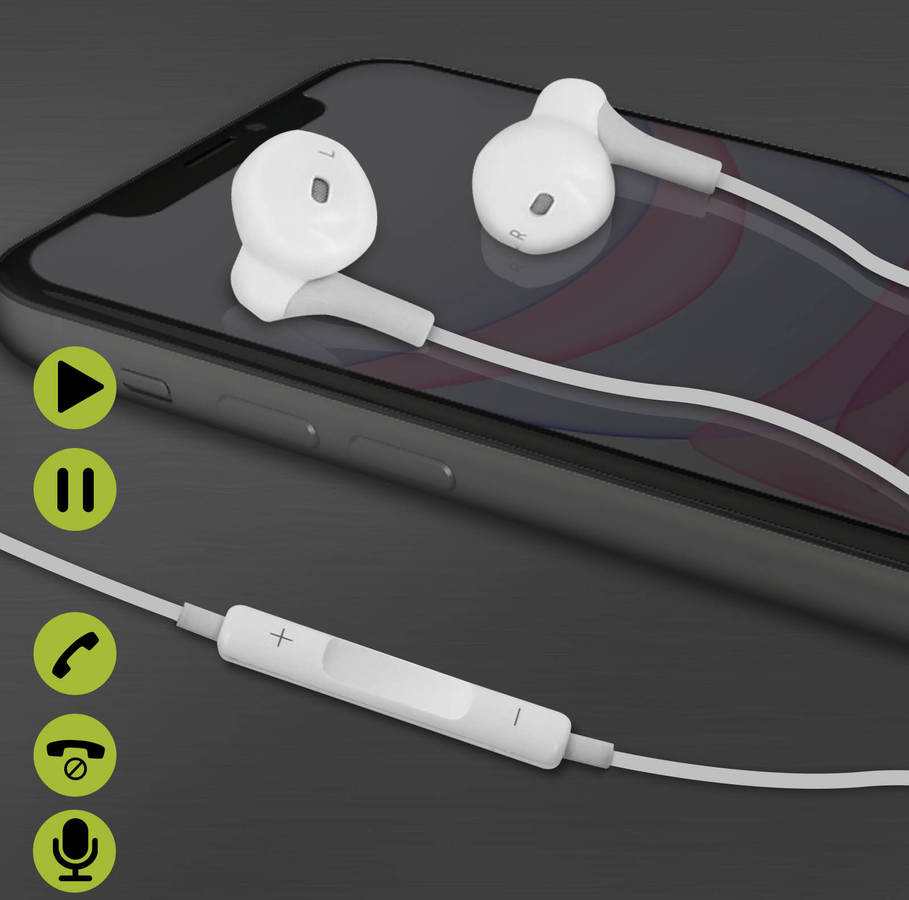 Auriculares con Cable MOXIE KPIP7PREMBLIST (In Ear - Noise Cancelling  - Blanco)