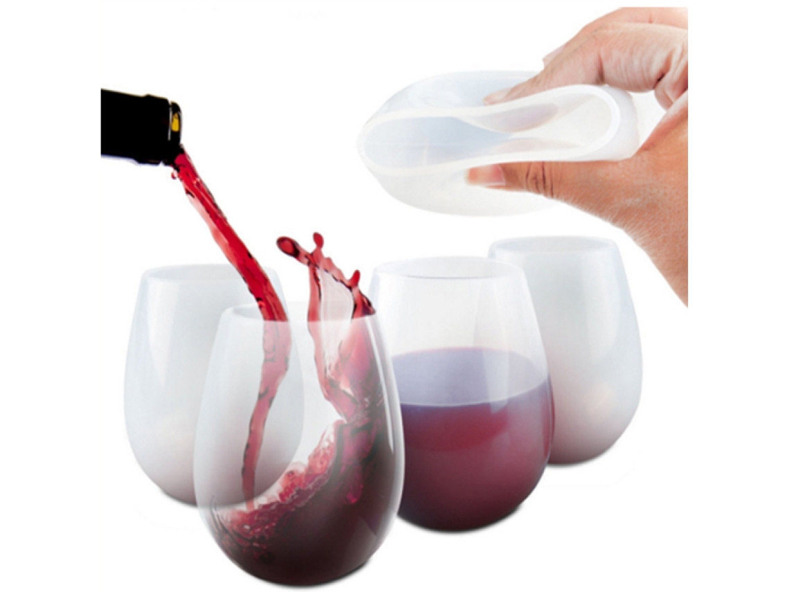 KOFIHETY Vaso de Vino Tinto de Silicona, Portátil para Barbacoa y Camping, Vasos de Vino Tinto al por Mayor