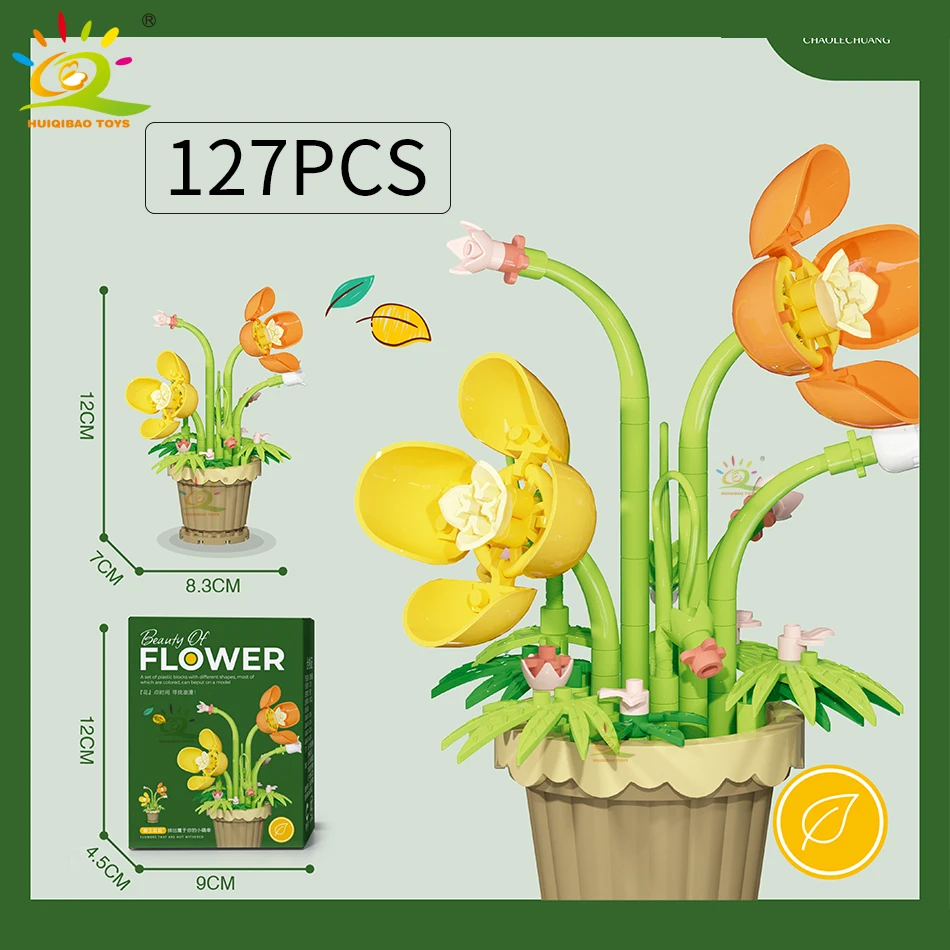 Modelo De Flor En Miniatura Con Bloque De Construcción Moc Eternal Bouquet