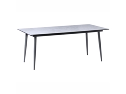 Mesa de comedor de jardín Beliani Tolentino en termolaminado de alta presión gris 90x180x75 (hpl)