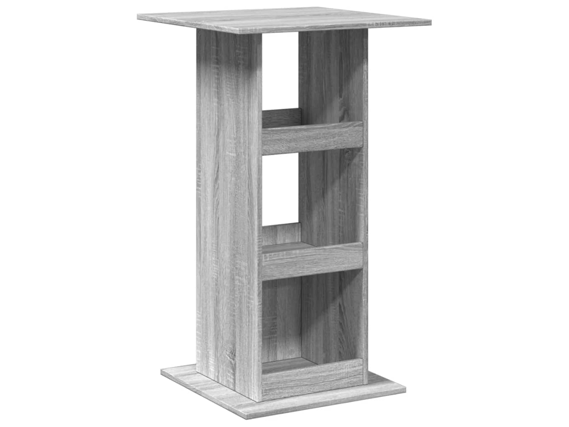 Maison Exclusive - Mesa Alta Bar Con Almacenaje Madera Gris Sonoma 60x60x102 Cm