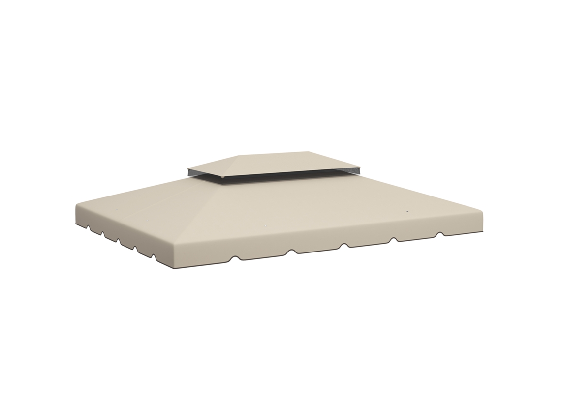 Cubierta Retráctil Para Pérgola De 2,5 X 2,55 M, Color Crema Con Drenaje.