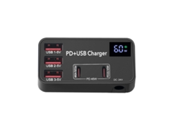 Cargador Rápido Usb C Pd De 65w, Cargador Portátil Con Pantalla Inteligente Para Laptop, Teléfono Y Tableta