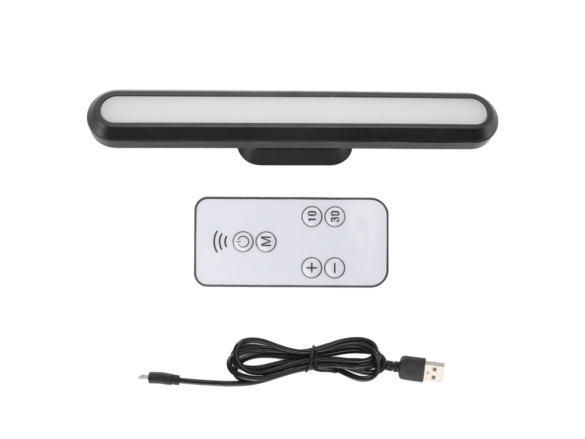 Rebe-luz De Escritorio Led Recargable Usb Con Regulable Sin Escalas, Magnética, Tactil Y Batería, Luz De Lectura Para Gabinete Negro