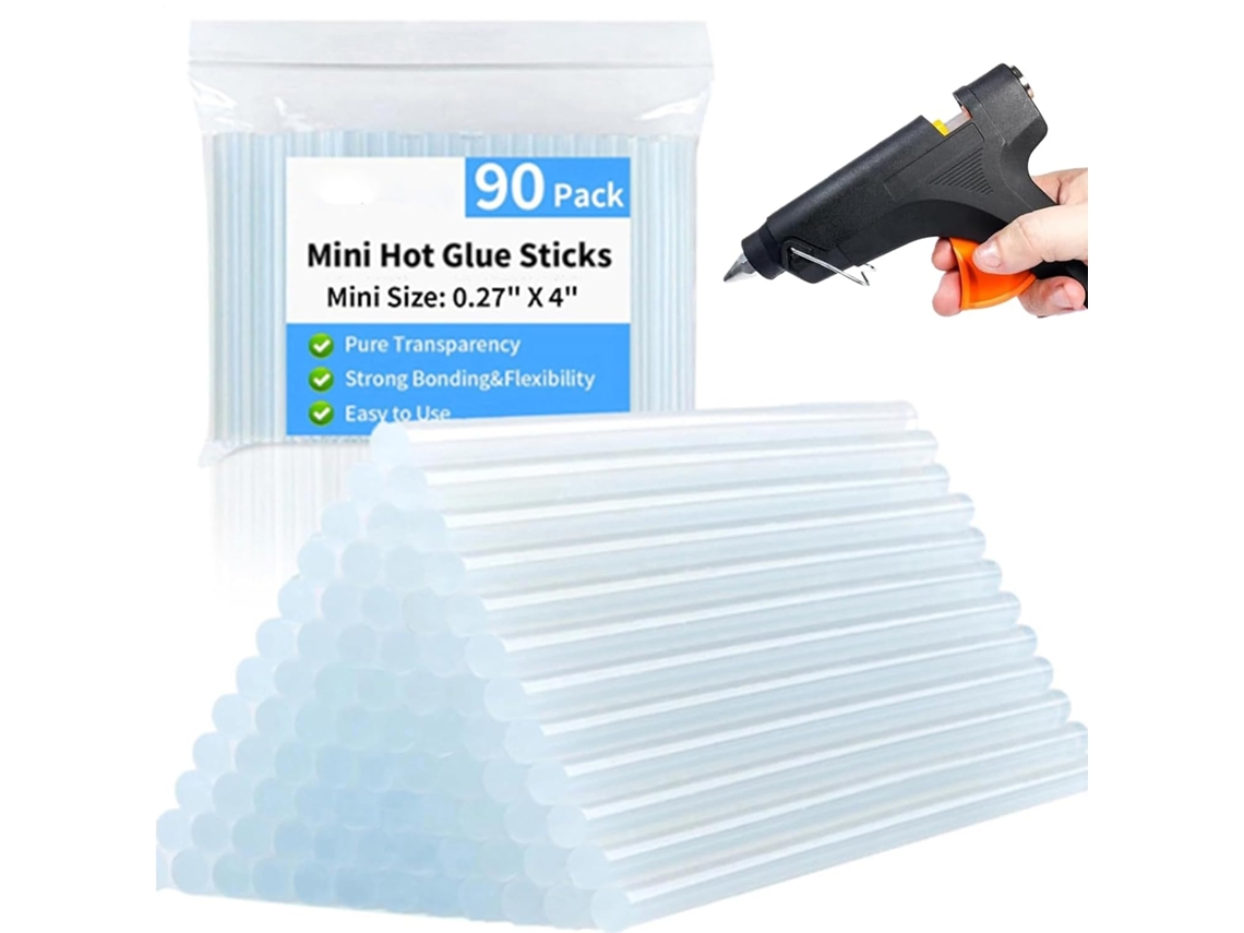 Mini Barras De Pegamento Termofusible 90 Unidades Fuerte Adhesi N Ideal Para Manualidades Decoraci Y Reparaci En M