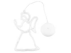 NEVEANCE Luz Decorativa de Cadena para Ventana Interior con 8 LED, Alimentada por Batería, Lámpara Colgante (Blanco Cálido)