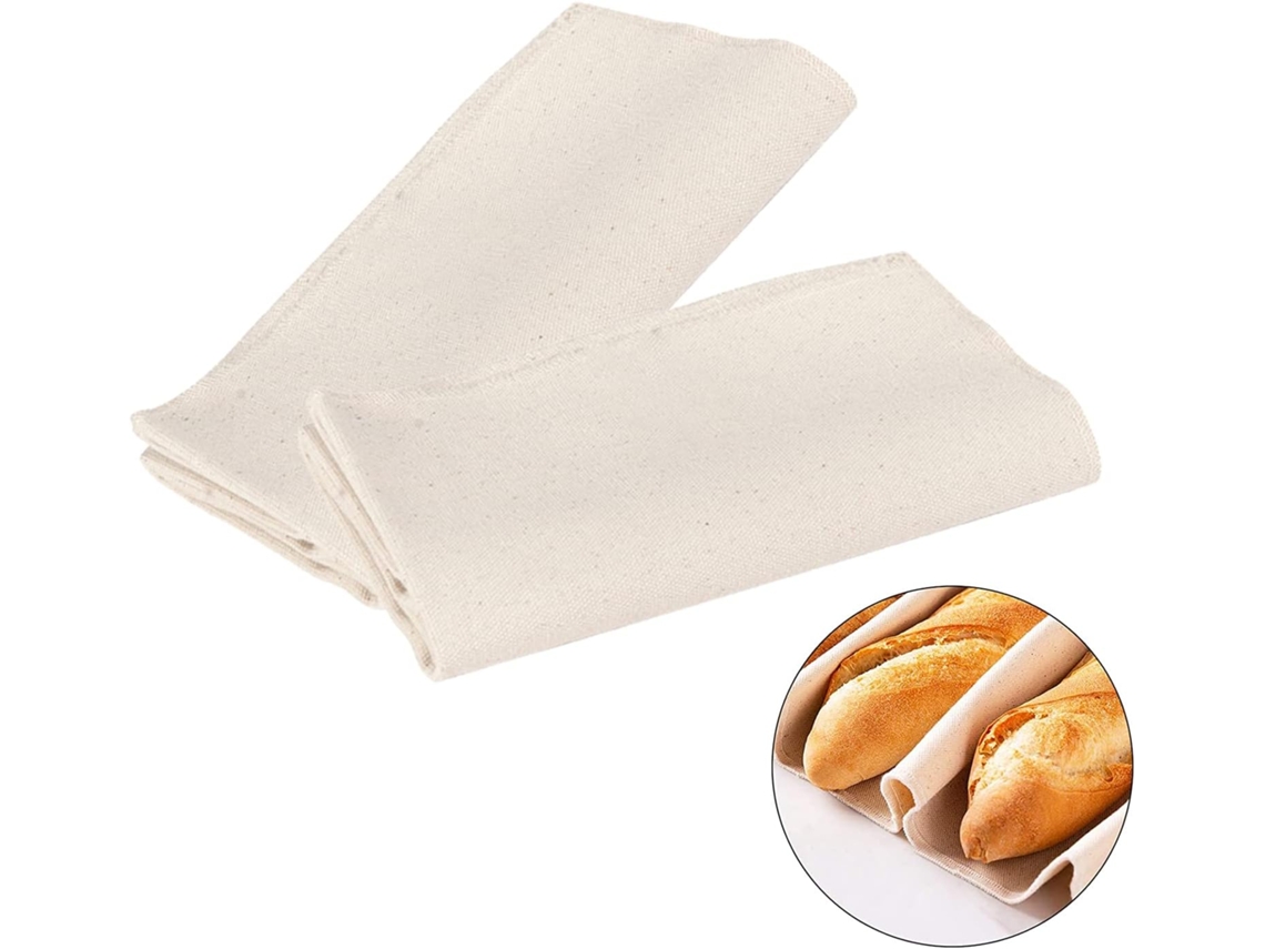 2 Telas Linho Padeiro 75x45cm Para Preparar Y Asar Pao