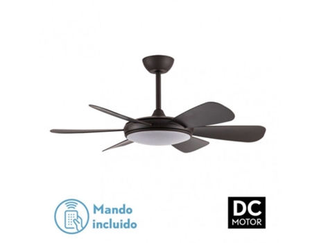 Ventilador Dc Marron Oriel 72w 3000-4000-6000k 107d 6 Aspas, Remototemporizadormemoria FABRILAMP