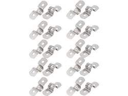 Abrazaderas De Tubo De Acero Inoxidable 304 M8 Con Dos Orificios.