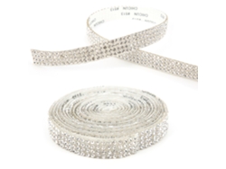 Cinta Autoadhesiva De Diamantes De Imitación, 4 Filas Con Perlas Brillantes, Resina Brillante, Para Decoración.