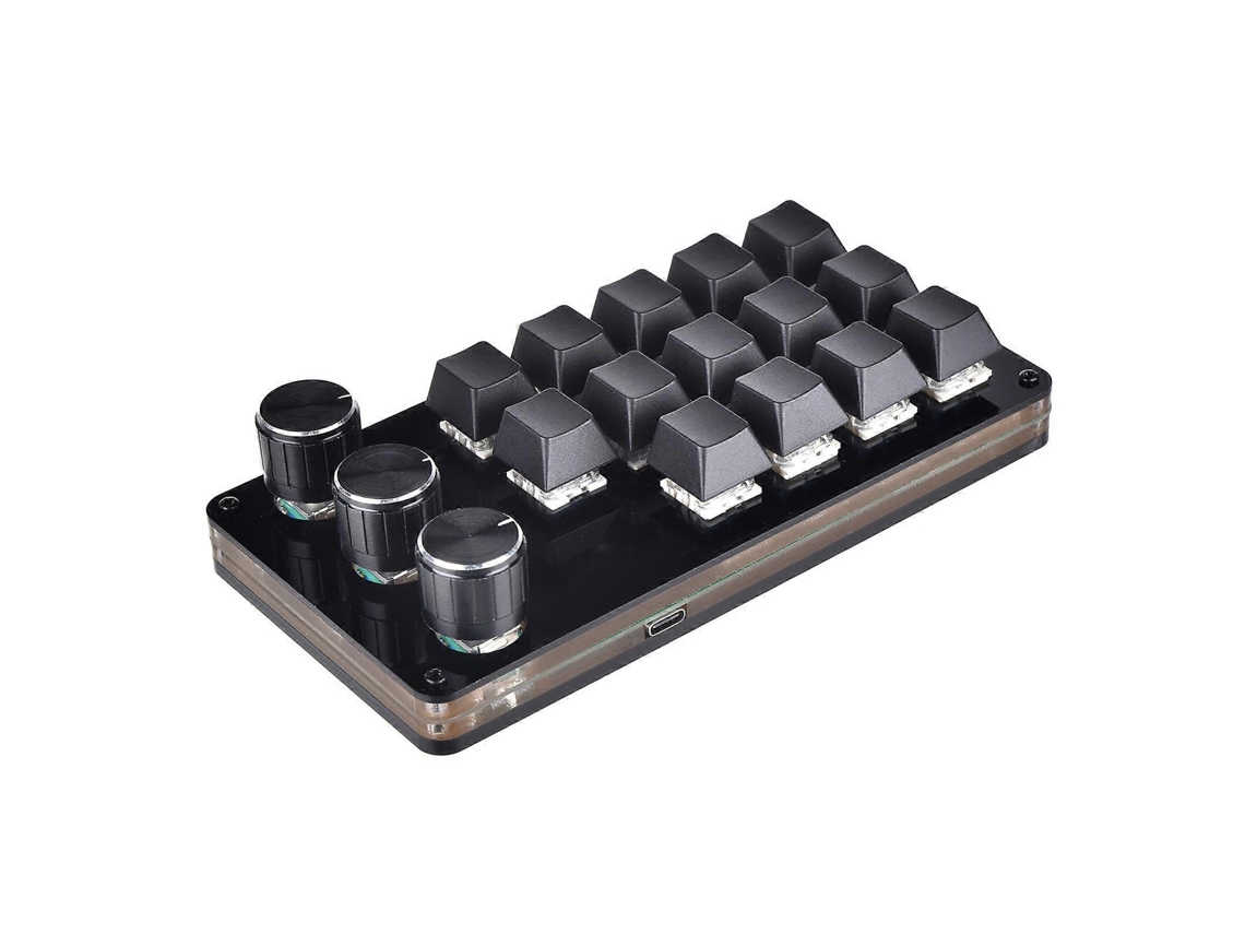 Teclado mecánico de 14 teclas con 3 botones de programación de macros, miniteclado para juegos con intercambio en caliente, teclado DIY Everley891