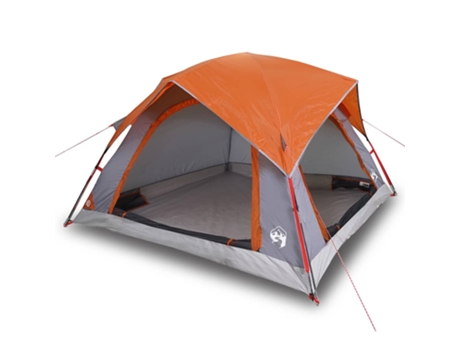 Tienda de campaña para 4 personas VIDAXL impermeable gris y naranja