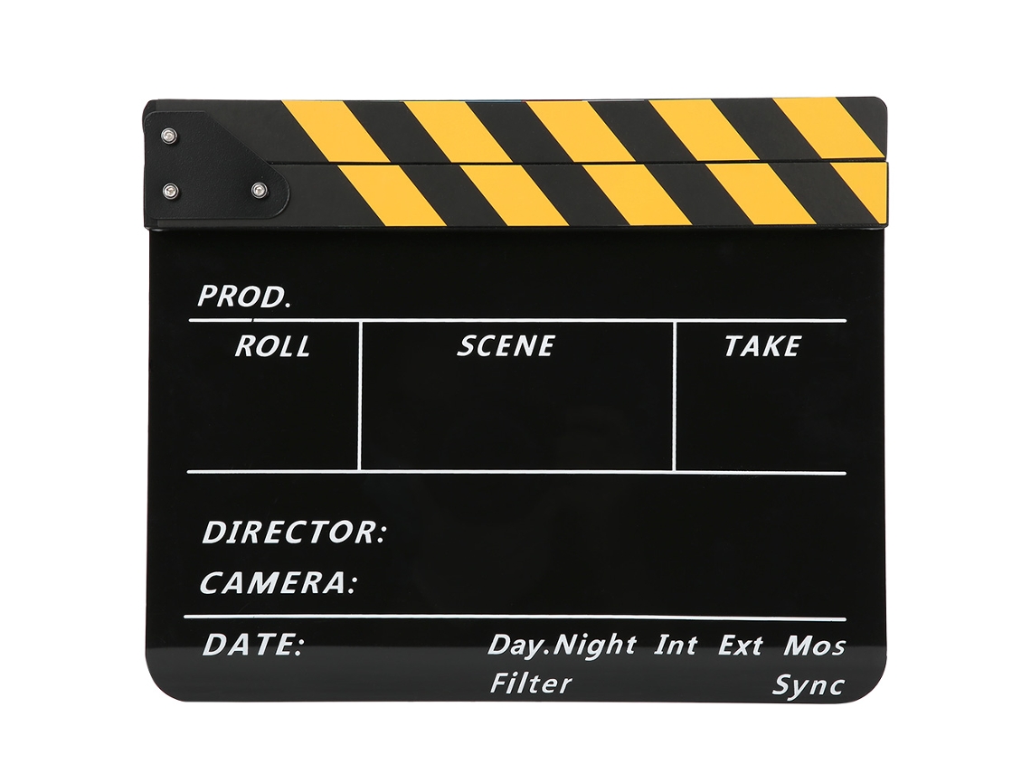 Claqueta para películas y filmes, claqueta acrílica profesional para director
