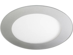 Lámpara de Techo Empotrado CRISTALRECORD Extraplano Redondo (Gris - LED - 12 W - Aluminio - 173x173x22 mm)