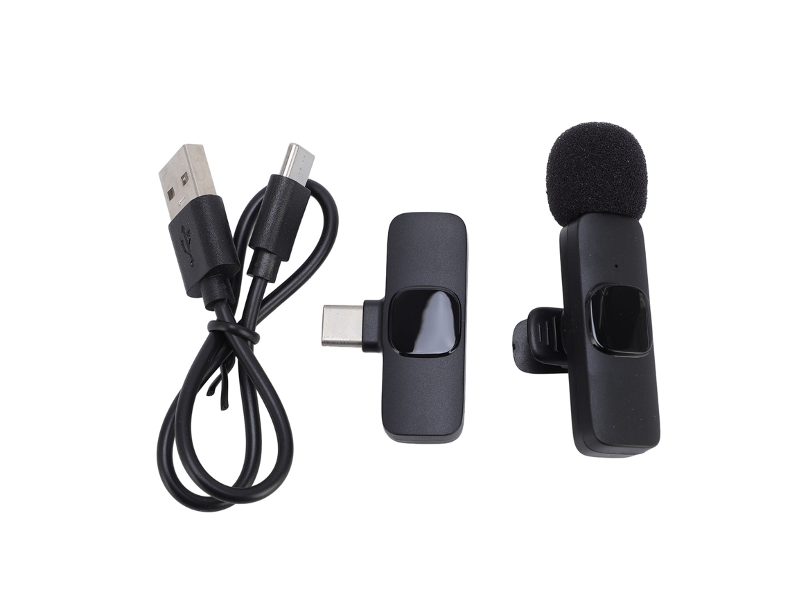 Micrófono De Solapa Inalámbrico Recargable Usb Tipo C Con Reducción De Ruido Y Clip Para Grabación De Vídeo Vlog.