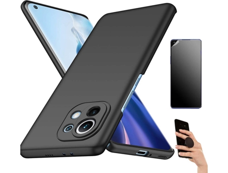 Kit Carcasa Y Protector Xiaomi Mi 11I 5G Ultimatte Turtleshell Y Popsocket Negro