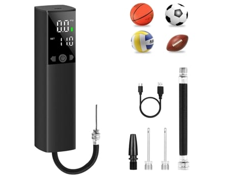 Bomba de pelota eléctrica precisa, bomba de pelota para pelotas deportivas, bomba de aire de baloncesto con pantalla LCD, bombas de aire para balón...