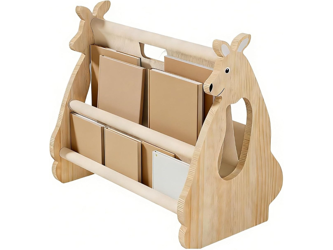 Organizador De Libros Infantiles Con Compartimentos Espaciosos Y Bordes Redondeados.