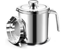 Olla para almacenar aceite para una cocción eficiente, material duradero, filtro de grasa de acero inoxidable de grado alimenticio resistente al aceite.