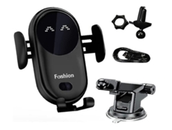Cargador Carro Qi Auto Fixação Giratório Ios Yizhood Negro