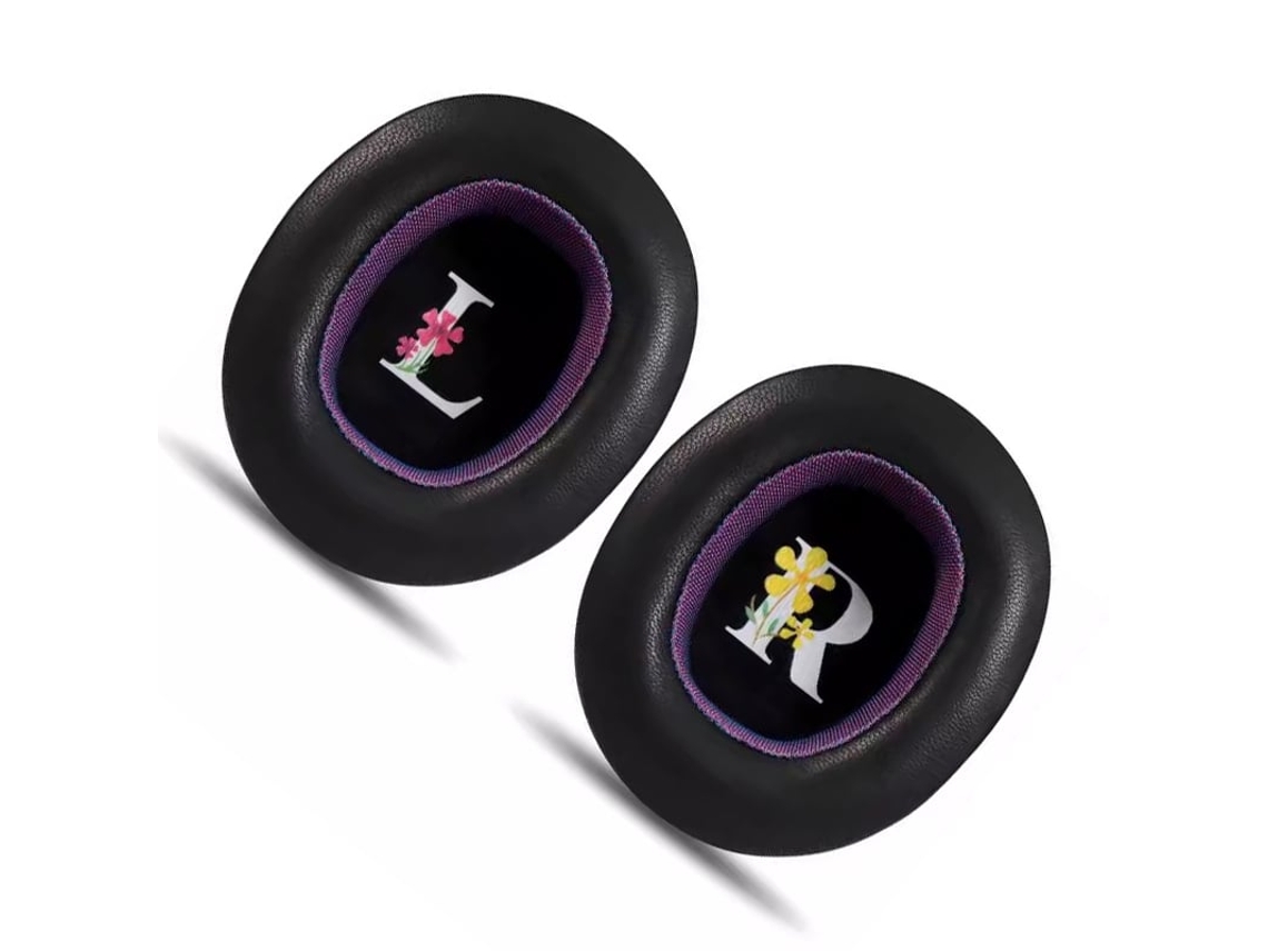 Almohadillas de piel de oveja Szsmart negras y moradas para auriculares JBL