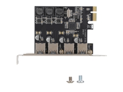 Tarjeta De Expansión Controladora Pci-e A Usb Con 4 Puertos Usb3.0 5gbps Para Windows