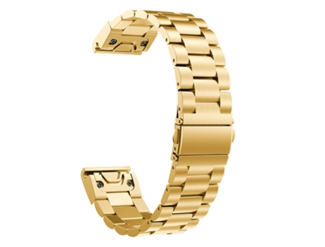 Correa de acero inoxidable cadena de enlace para Garmin Fenix 5 - dorado