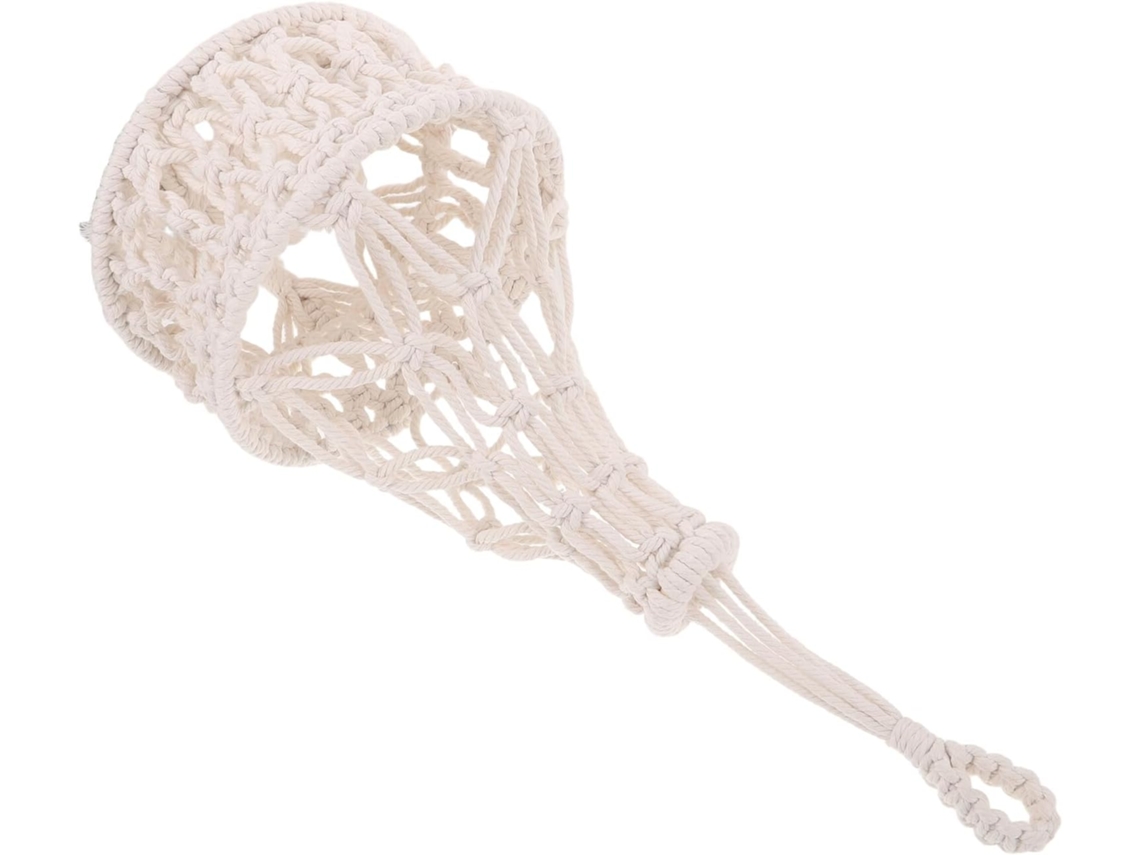 Lámpara Colgante Rústica De Cuerda De Algodón Tejida A Mano Con Pantalla De Macramé Para Decoración De Candelabro.