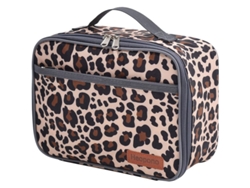 Minibolsa Térmica Infantil Reutilizable Con Forro Impermeable Y Diseño De Leopardo.