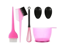 Kit Profesional De Tinte Para El Cabello De 5 Piezas Para Uso En Salones Y En Casa, Incluye Brochas Y Recipiente.