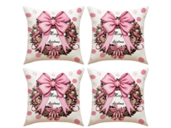 Fundas de cojines navideños con temática de Papá Noel y Muñeco de Nieve TRUYUETY
