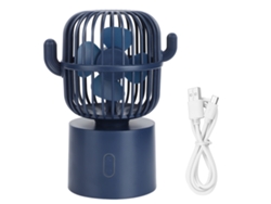 Ventilador de escritorio USB portátil recargable - Azul