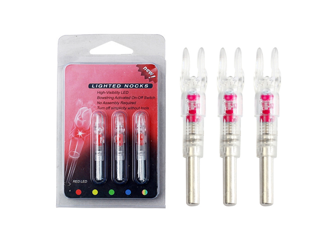 2026-punzones Iluminados Nocturnos Para Arcos 3 Pack 4.5cm 6.2mm Flechas Accesorios Automáticos Pe