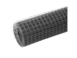 Cerca de alambre para gallineros de 10 x 0,5 m, de acero con revestimiento de PVC gris Wsd54372 Lovely Home