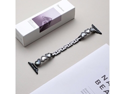 Correa de metal para Apple Watch de 46/49/45/44 mm con forma de corazón FWINL