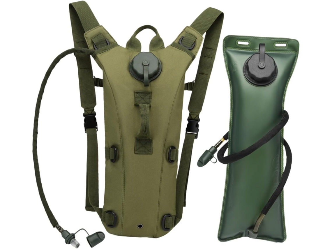 Mochila De Hidratación Deportiva Harilla Con Bolsa Agua 3l Compartimento 8l. Tejido Oxford Impermeable