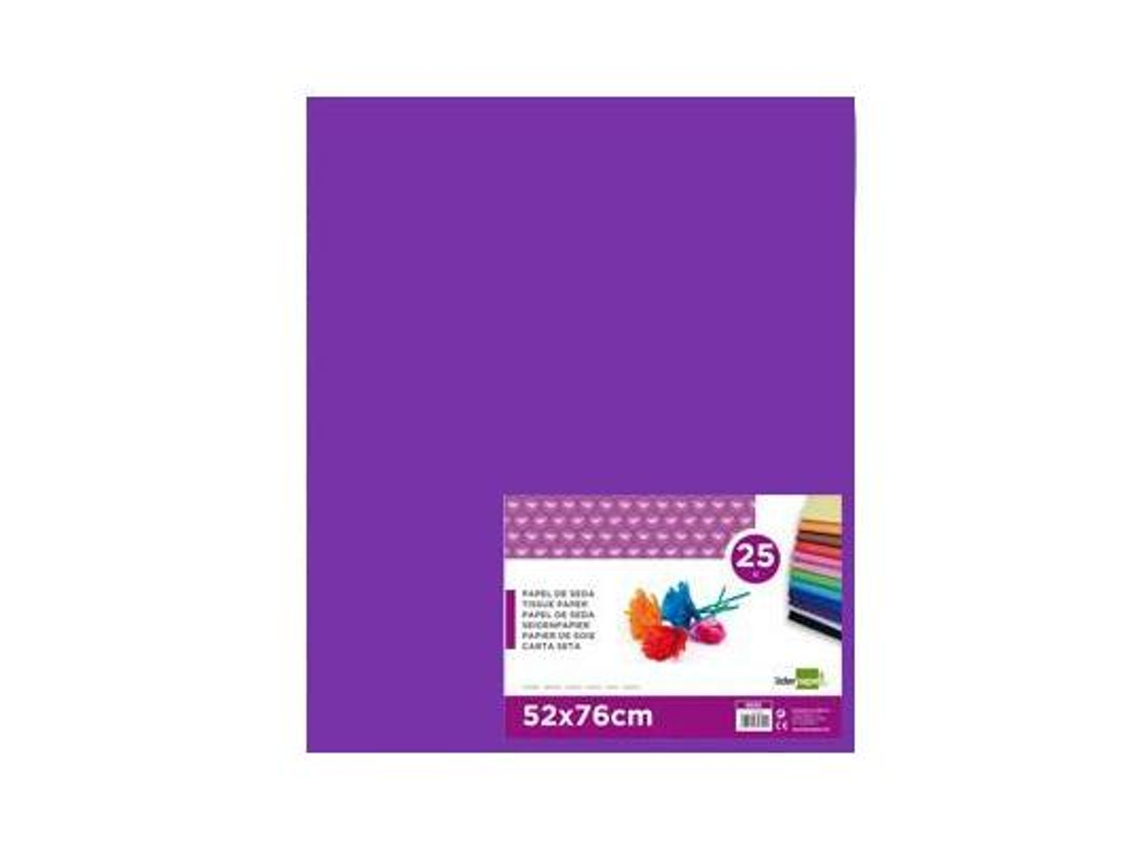 Papel Seda Liderpapel 52 X 76 Cm 18 Grs Violeta Emb. 25 onzas