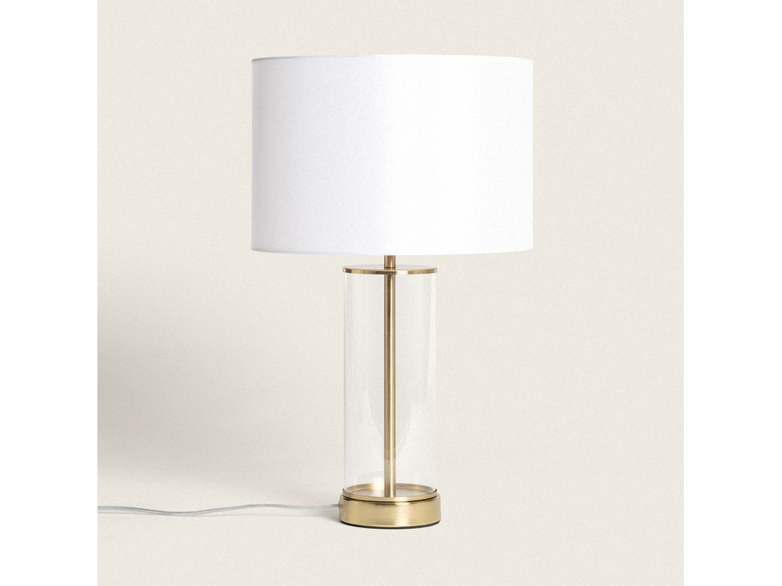 Lámpara de Mesa Metal y Cristal Malta con Interruptor táctil LEDKIA
