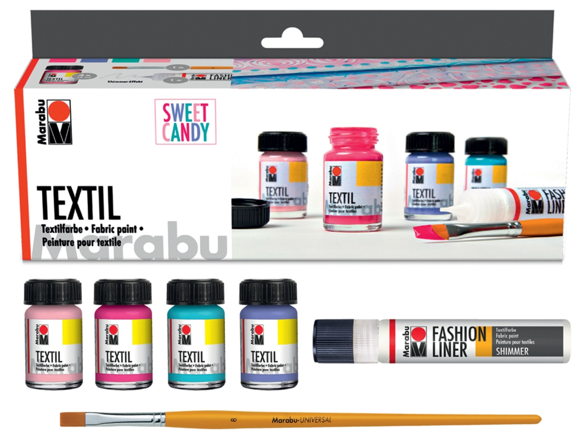 Tinta Textil MARABU Textil Conjunto Sweet Candy