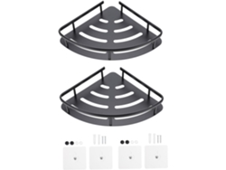 Juego De 2 Elegantes Y Funcionales Estantes De Almacenamiento De Aluminio Para Montaje En Pared,