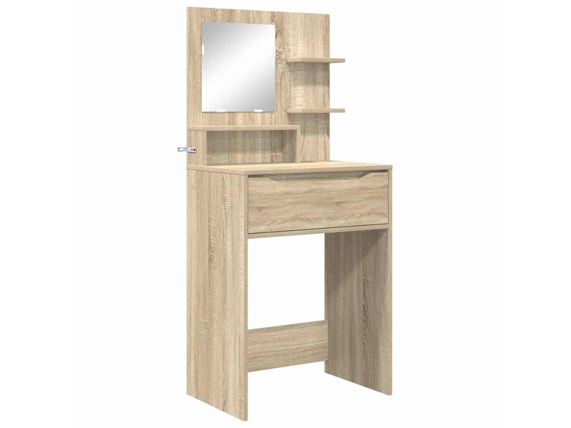 Juego de tocador para dormitorio con cajón, roble Sonoma, EXCLUSIVO DE MAISON