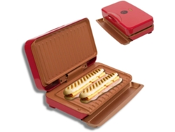 Parrilla grill electrica STARLYF No Fat Grill 1000W Doble cocción Sandwichera y Maquina de Panini panini grill Antiadherente Sin grasas PFOA Free