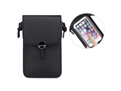 Mochila de cuero sintético para teléfono móvil con pantalla táctil para iPhone, Samsung y Huawei.