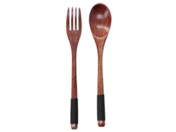 Juego de cubiertos de madera - Cuchara y tenedor RNEMITERY