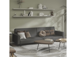 Sofá Cama Moderno Oscuro Lovely Home Madera Terciopelo Gris (220x84.5x69cm)
